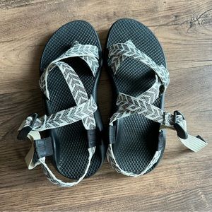 CHACO Sandals | Size W7, Black and White